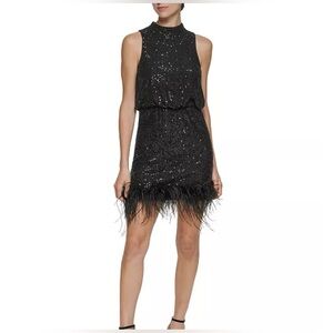 Eliza J Black Sequin Mini Dress